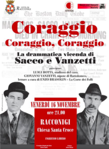 Coraggio Sacco e Vanzetti Racconigi