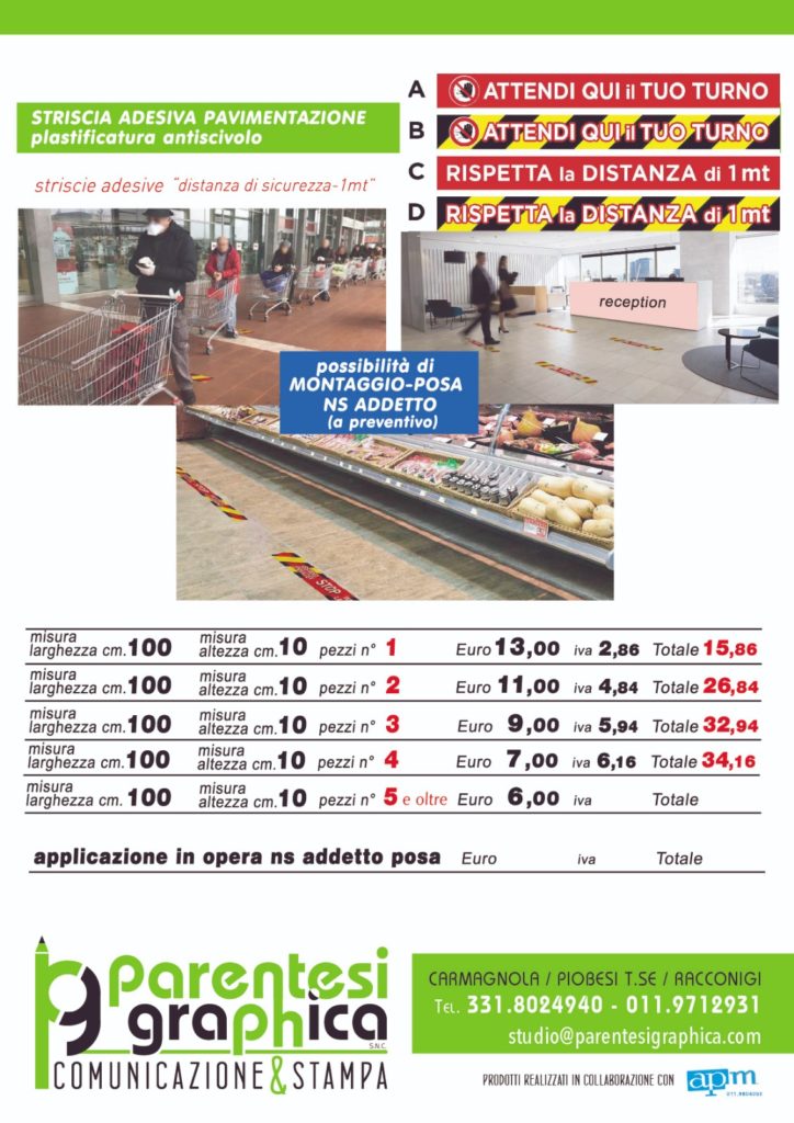 covid 19 segnaletica barriere distanziamento prevenzione