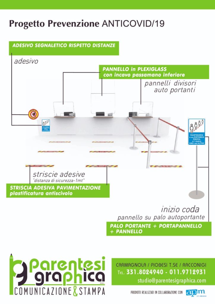 Progetto di prevenzione Anti Covid-19 Parentesi Graphica Carmagnola