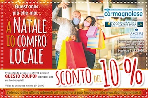 coupon buono sconto natale 2020 carmagnolese sconti negozi 