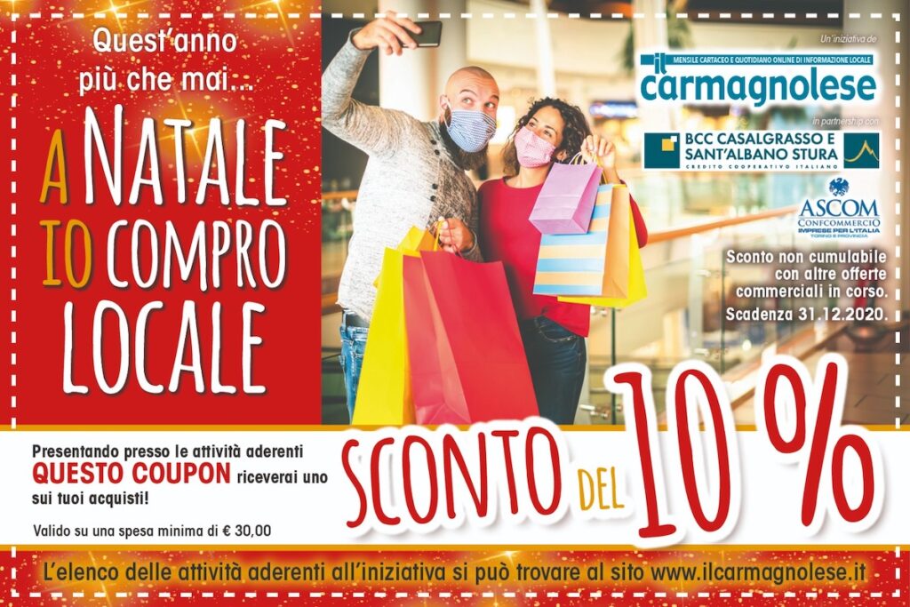 buono sconto il carmagnolese negozi convenzionati sconti natale 2020