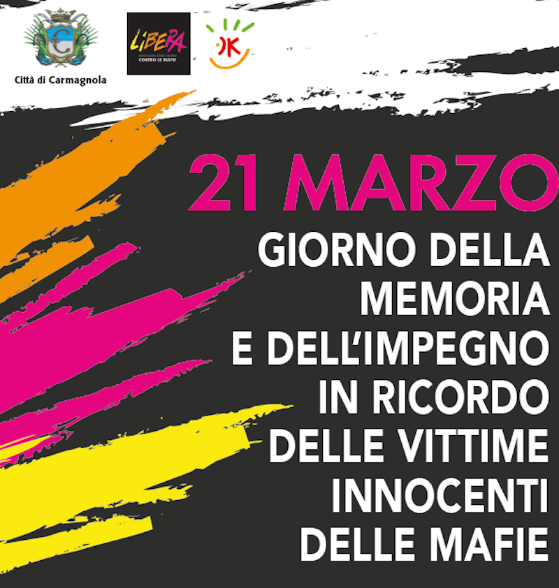 Carmagnola giornata mafie 2021