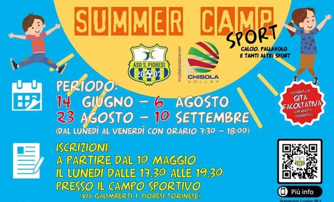 Piobesi Summer Camp Sport, centro estivo all'insegna dell'attività sportiva