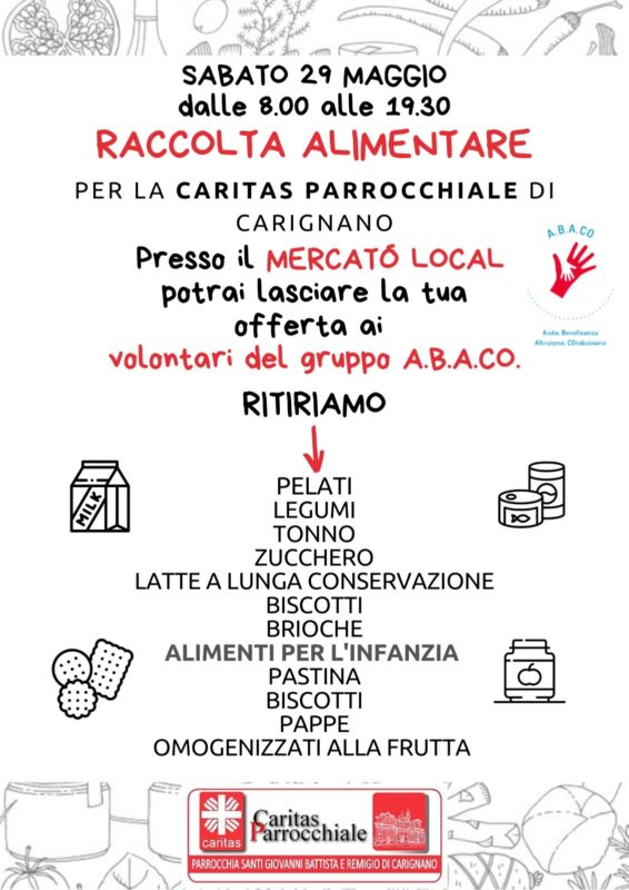 raccolta alimentare Carignano