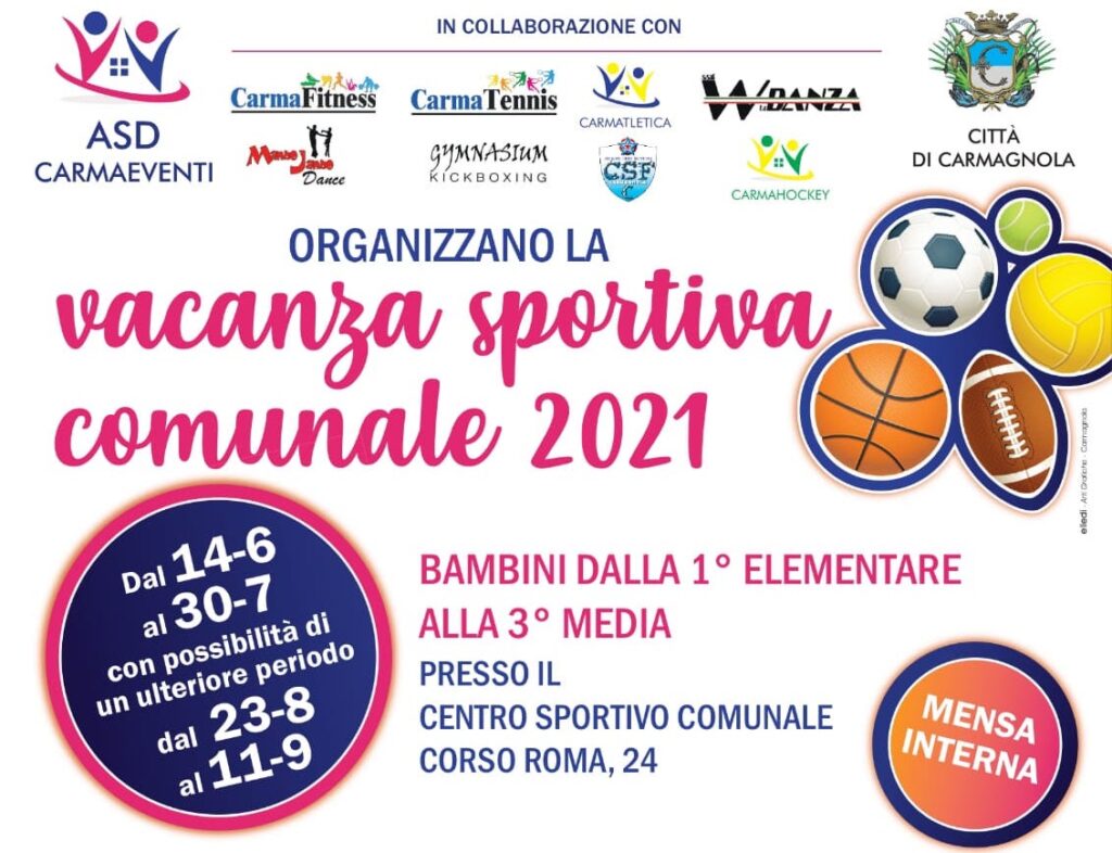 vacanza sportiva 2021 carmagnola