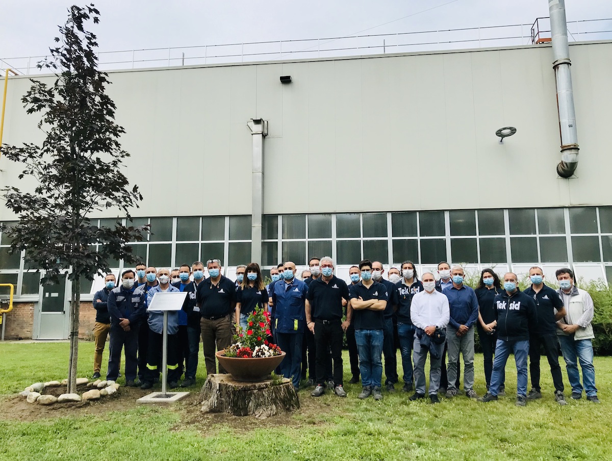 Un acero alla Teksid di Carmagnola "per ricordare le vittime del Covid"