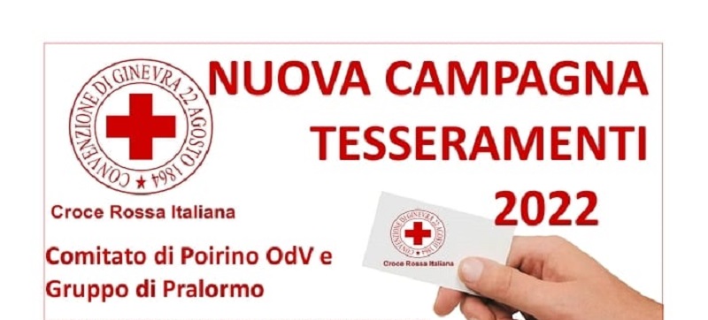 Partita la campagna tesseramenti alla Croce Rossa di Poirino e Pralormo