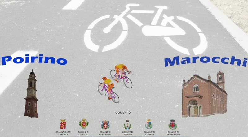 Poirino inaugurazione pista ciclabile