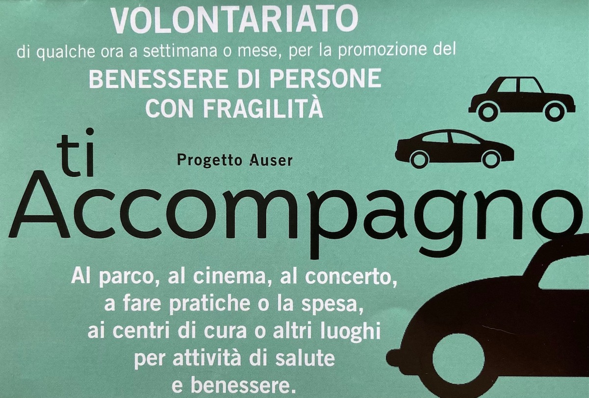 L'Auser Carmagnola cerca giovani volontari per il progetto "Ti Accompagno"