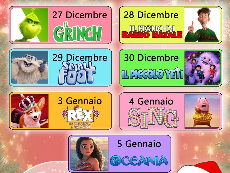 Cambiano, cineforum di Natale in biblioteca