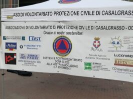 Casalgrasso capannone Protezione Civile