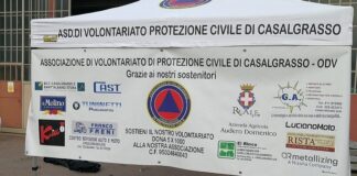 Casalgrasso capannone Protezione Civile