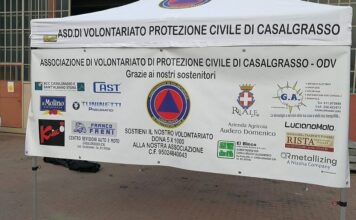 Casalgrasso capannone Protezione Civile