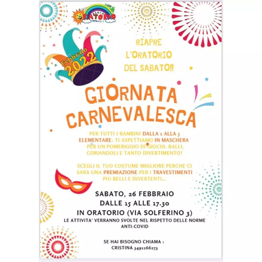 piobesi torinese oratorio festa carnevale