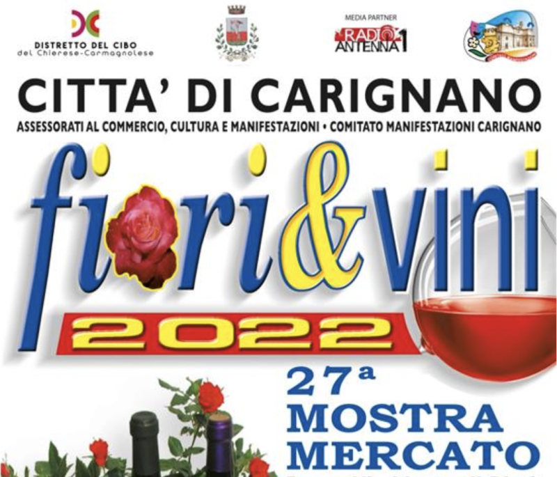 Carignano: nel weekend torna la mostra mercato Fiori & Vini