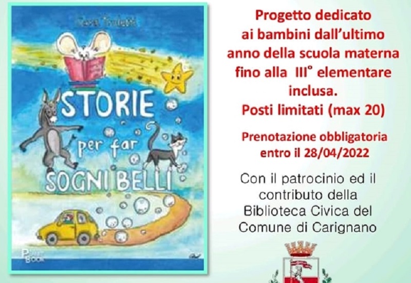 Letture animate alla biblioteca di Carignano con la scrittrice Sara Troletti