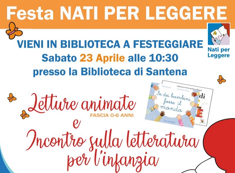 Sabato 23 aprile torna a Santena il progetto "Nati per leggere"