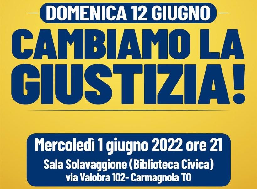 carmagnola referendum giustizia