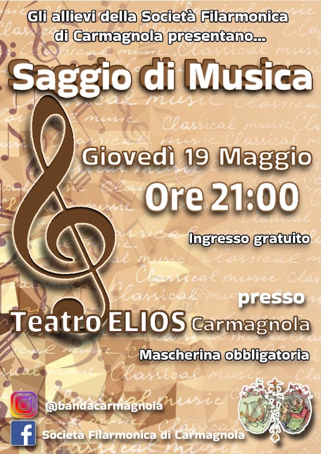 saggio musicale allievi banda carmagnola 2022