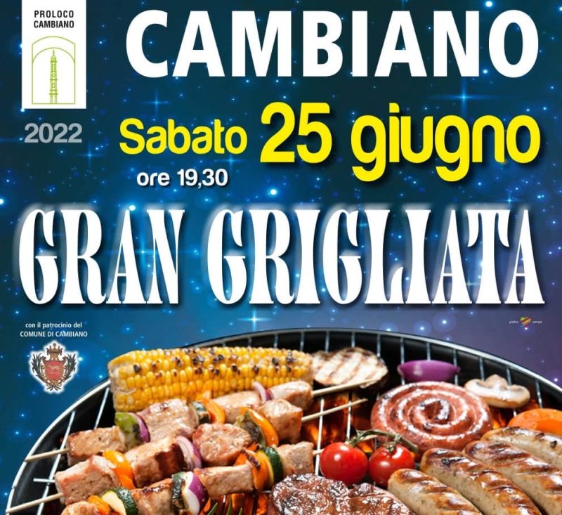 La Pro Loco di Cambiano organizza una grigliata con spettacolo