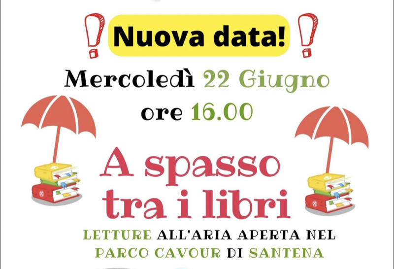 Santena, mercoledì 22 giugno letture all'aria all'aperta