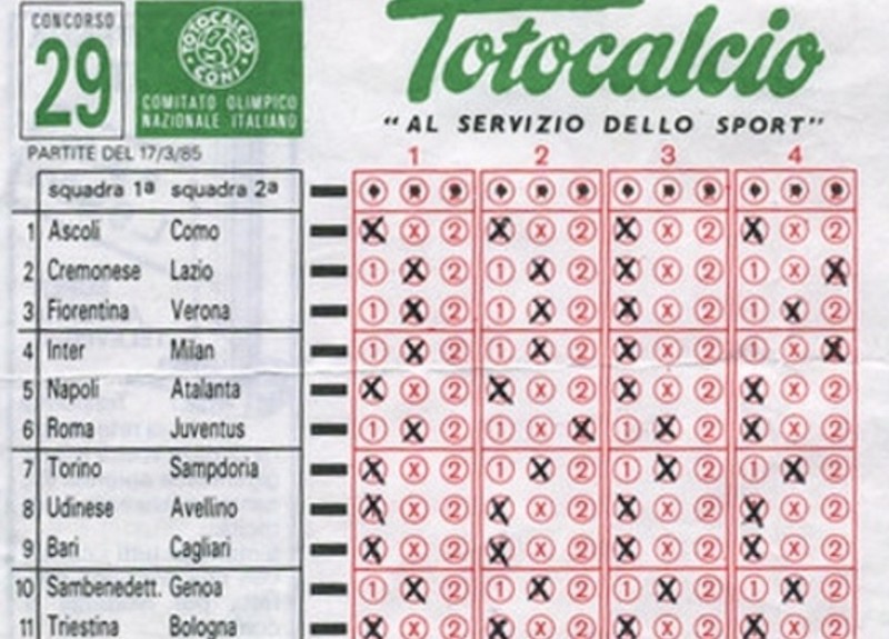 Breve storia del Totocalcio in Italia Il Carmagnolese.it