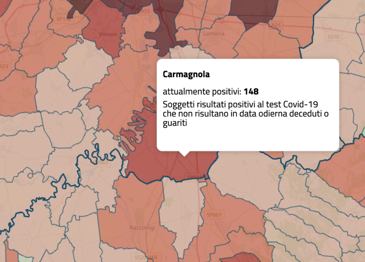contagi covid carmagnolese