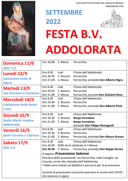 festa addolorata villastellone