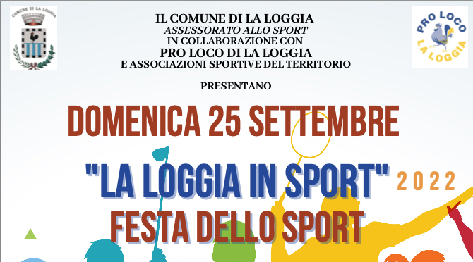 Domenica La Loggia celebra la festa dello sport