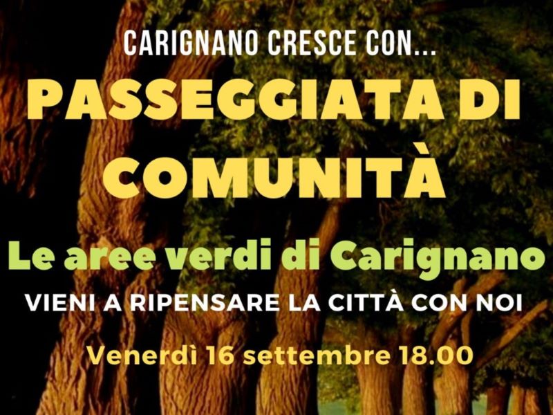 Carignano: stasera una passeggiata di comunità con La Città che Cresce