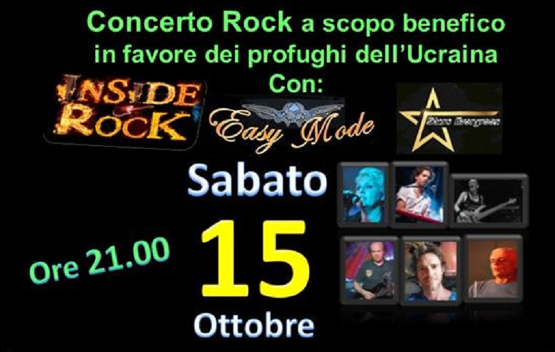 A La Loggia un concerto rock benefico a favore dei profughi ucraini