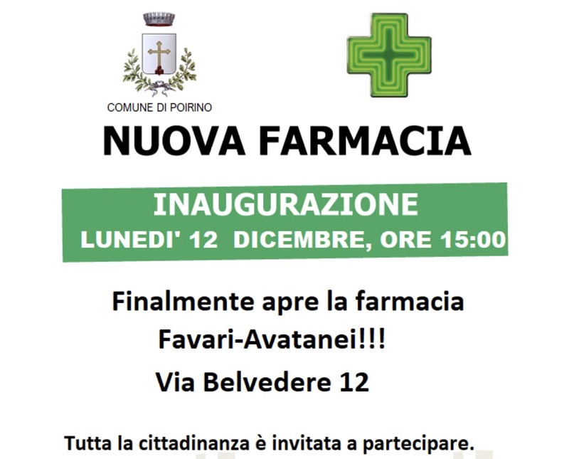 Poirino farmacia Favari-Avatanei
