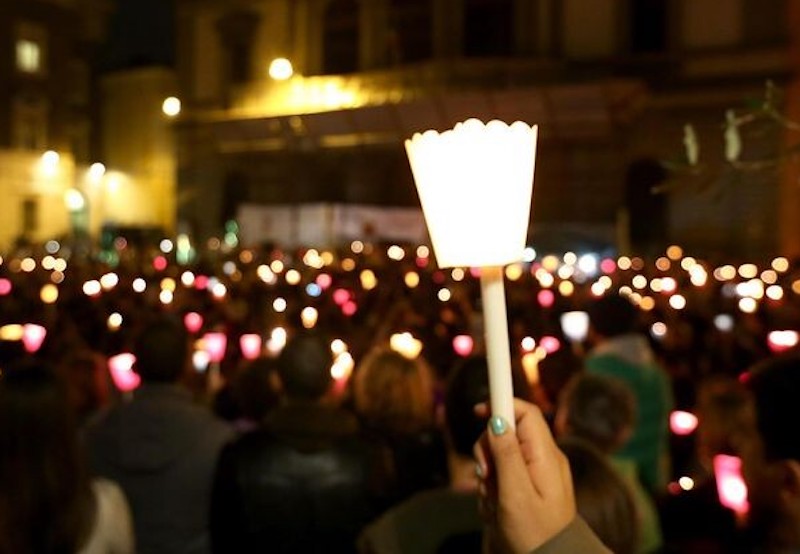 Marcia per la Pace a Carmagnola, a un anno dall'invasione dell'Ucraina