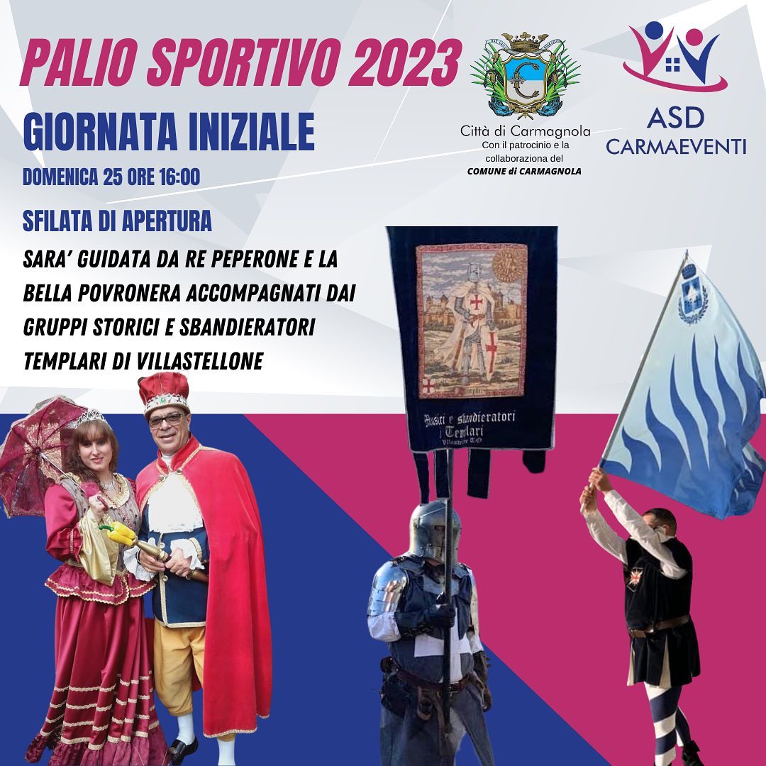 Carmagnola: a giugno torna il Palio, ma in versione sportiva