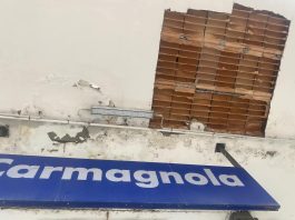 stazione di carmagnola intonaco