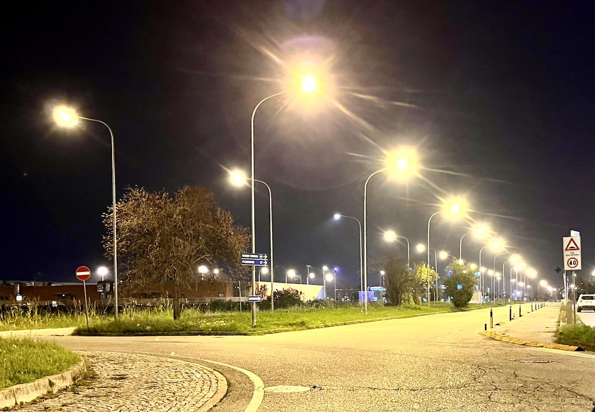 Nuova illuminazione nella zona industriale di Santa Rita di Carmagnola, grazie al PNRR