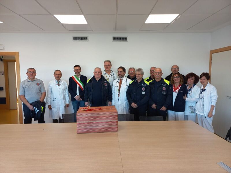 La Protezione Civile di Ceresole fa una donazione all’ospedale di Verduno