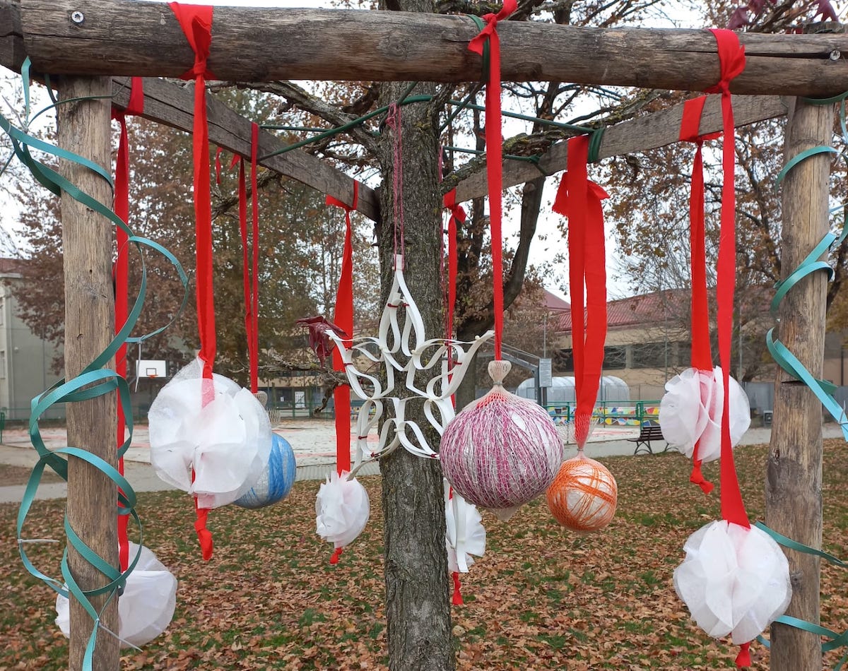 installazione natalizia a Carmagnola