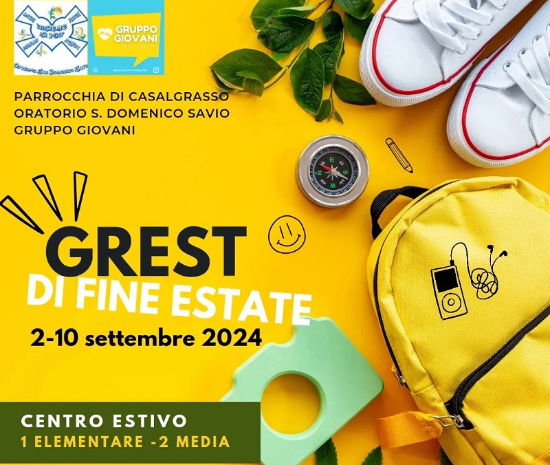 Grest di fine estate con l'oratorio di Casalgrasso