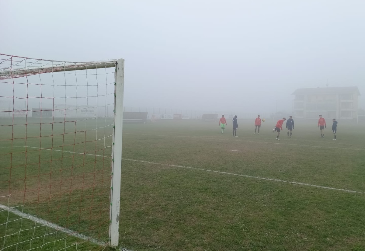 calcio carmagnola san bernardo nebbia