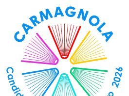 Logo candidatura di Carmagnola a Capitale italiana del Libro 2026