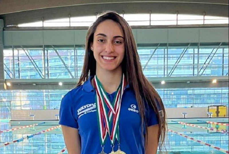 Carignano, nuovo record mondiale giovanile di Valentina Crivello nell'apnea speed 100m