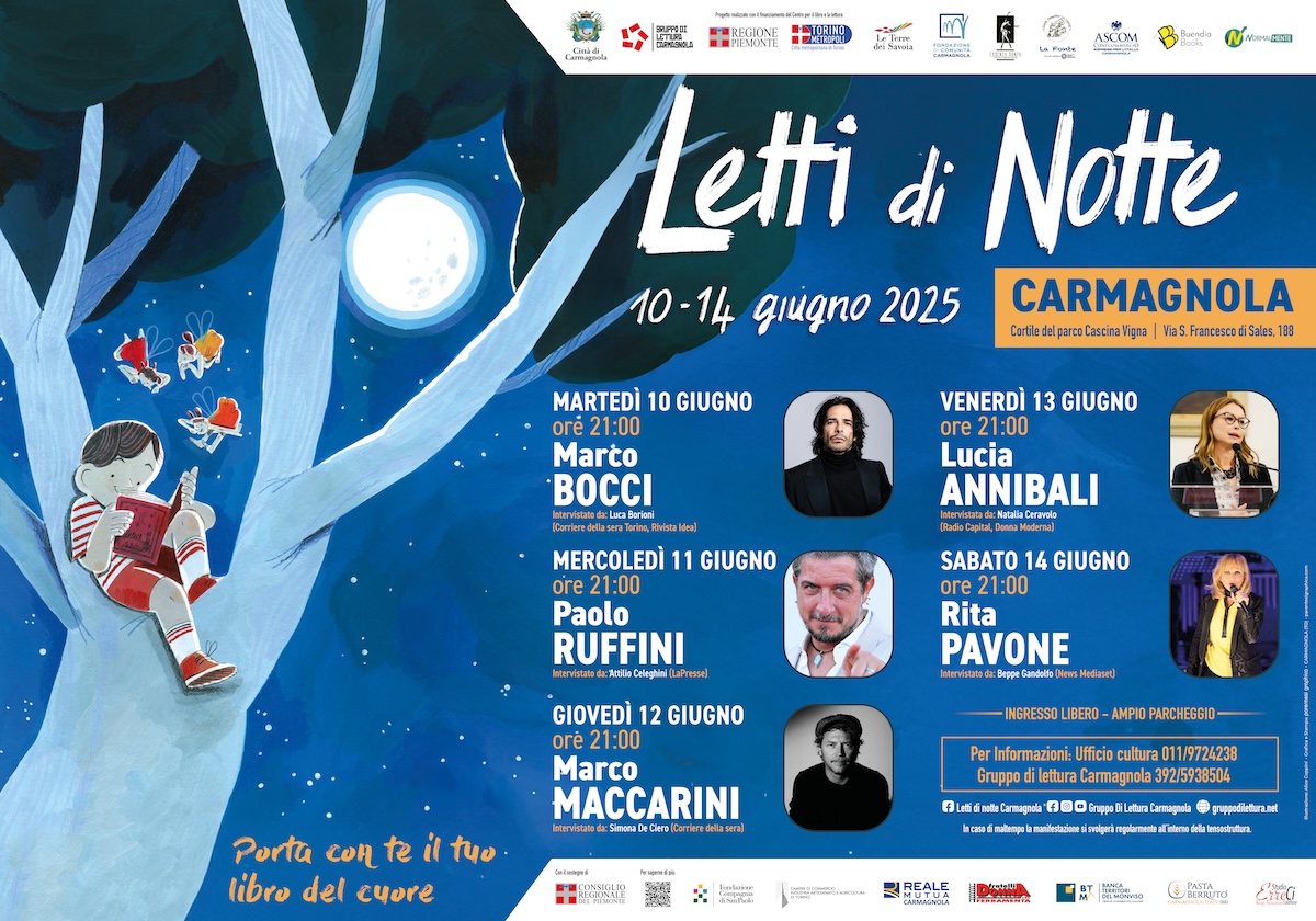 Letti di Notte 2025 Carmagnola programma ospiti scrittori libri