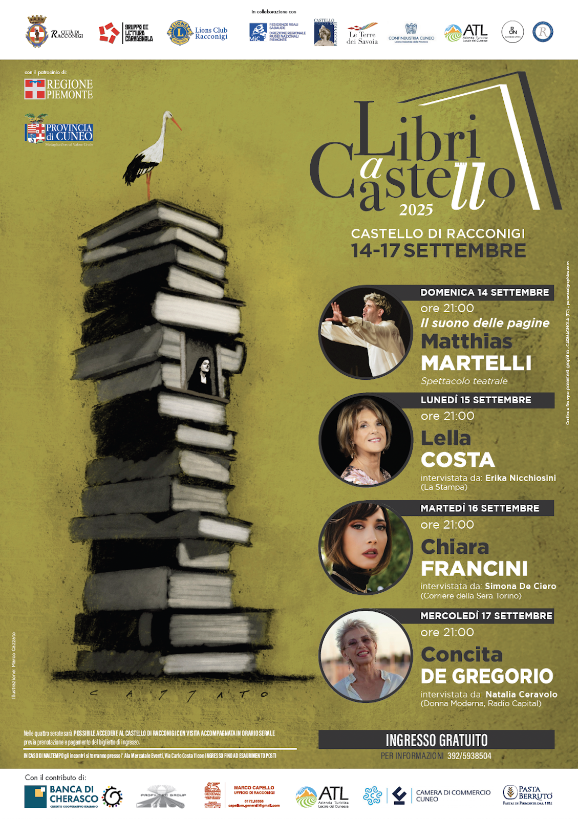 Libri a Castello Racconigi 2026 programma locandina ospiti