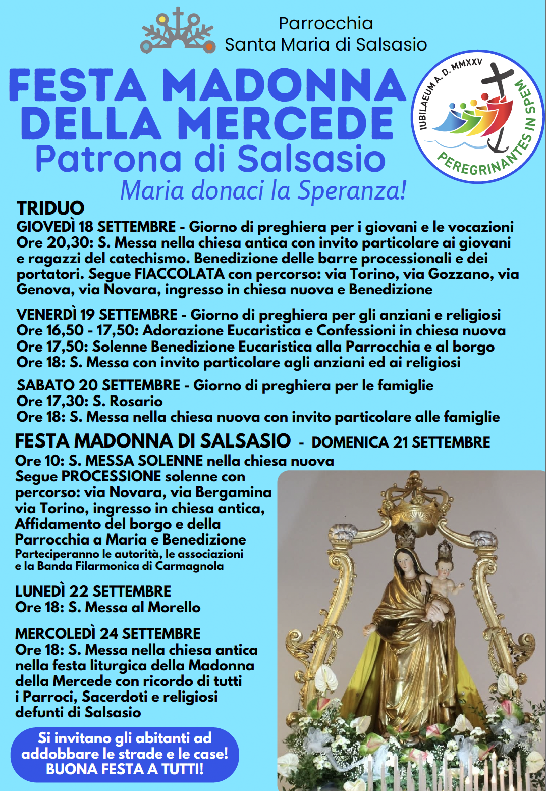 madonna della mercede 2025 salsasio
