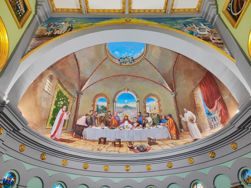 Inaugurata in Brasile l’Ultima Cena affrescata dal maestro Fiorenzo Faccin: raffigura 13 piobesini