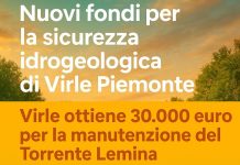 Fondi al Comune di Virle per la sicurezza dei corsi d’acqua Virle sicurezza acqua