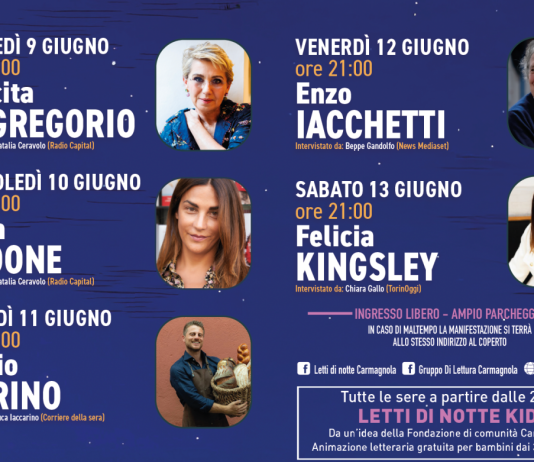 Cinque grandi ospiti per il decennale del festival Letti di Notte a Carmagnola letti di notte carmagnola
