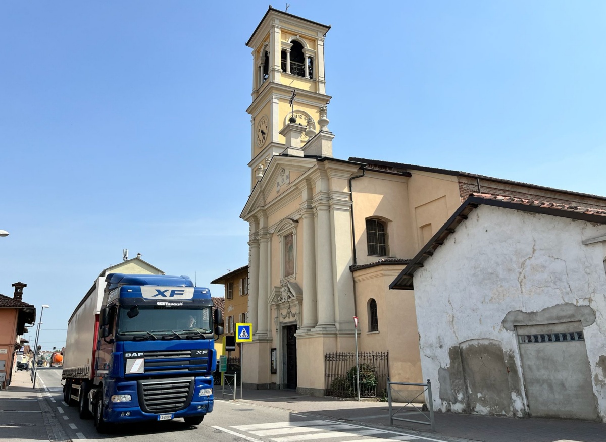 traffico pesante a salsasio di carmagnola